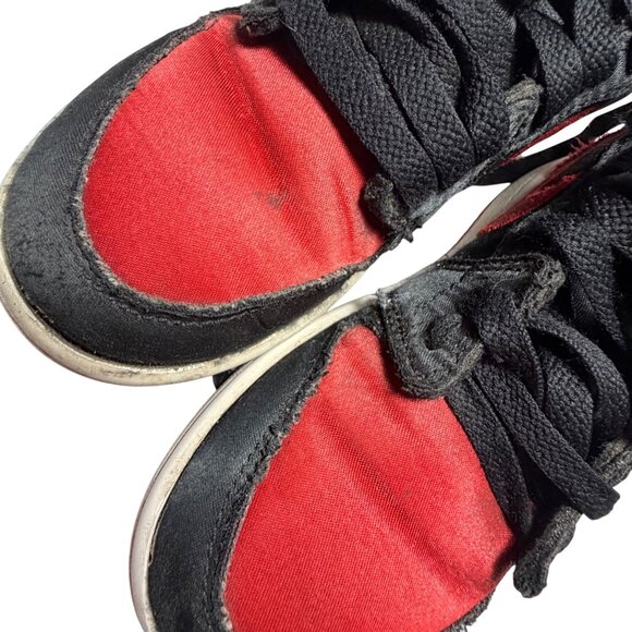 Air Jordan 1 Retro High OG TD Black/Red Kids Basketball Sneakers Size 12C Iconic - Picture 6 of 13